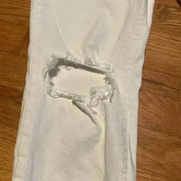 Lucky Brand White Ava Mid Rise Skinny Woman’s Distressed Ankle Jeans Size 10/30. - Picture 2 of 15